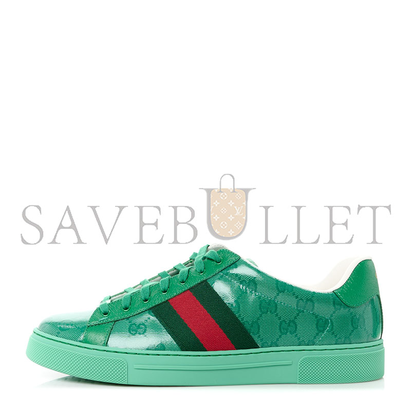 GUCCI ACE MONOGRAMMED LEATHER-TRIMMED COATED-CANVAS SNEAKERS 576963